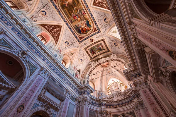 Noto Sicílie Itálie Června 2018 Interiéry Kostela San Salvatore Června — Stock fotografie