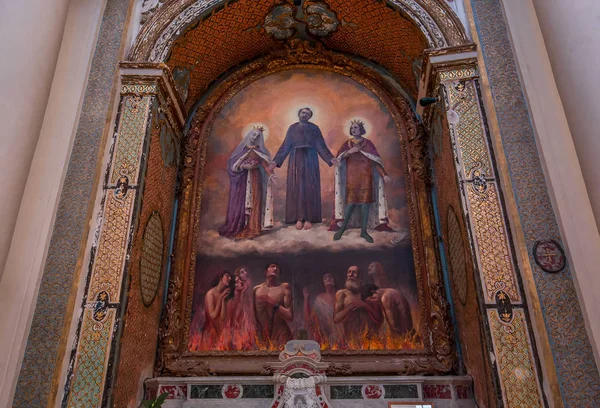Noto Sicílie Itálie Června 2018 Interiéry Kostela Santa Chiara Června — Stock fotografie
