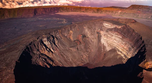 Vulcão Piton Fournaise Ilha Reunião Oceano Índico França — Fotografia de Stock