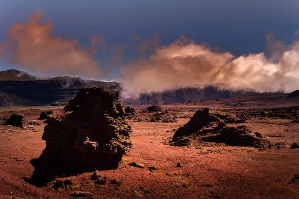 ピトン フルナーズ火山 再会島 インド洋 フランス — ストック写真