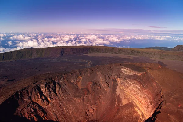 Piton Fournaise Vulkán Reunion Sziget Indiai Óceán Franciaország — Stock Fotó