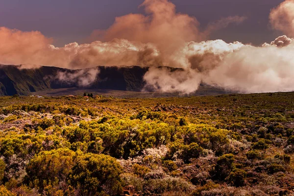 Volcán Piton Fournaise Isla Reunión Océano Índico Francia — Foto de Stock