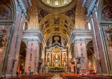 Gesu Nuovo Barroco kilisesi, Napoli, İtalya