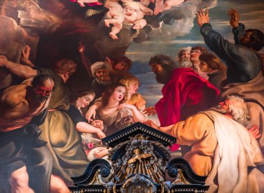 Saint Charles Borromee kilisesinin iç mekanları, Anvers, Belçika