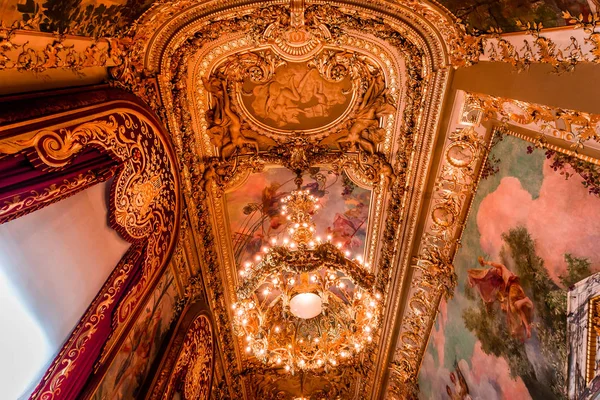 Operní comique Paříž, interiéry a podrobnosti — Stock fotografie
