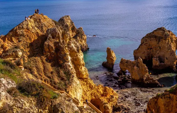 Ponta da Piedade kayalıkları, Algarve, Portekiz — Stok fotoğraf