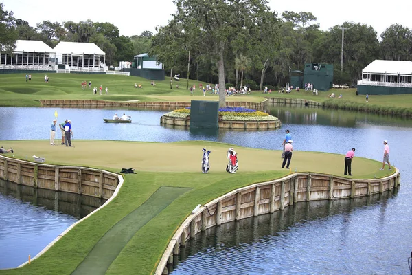 Lyuk 17, TPC Sawgrass, a játékosok 2012, Ponte Vedra, FL — Stock Fotó