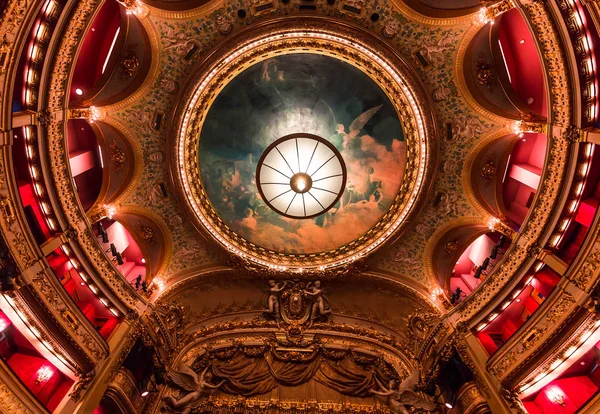 Operní comique Paříž, interiéry a podrobnosti — Stock fotografie