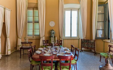 Villa Carlotta 'nın iç mekanları, Como Gölü, Tremezzo, İtalya