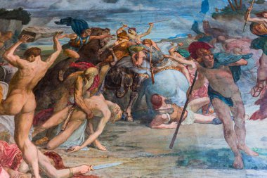 Villa Carlotta 'nın iç mekanları, Como Gölü, Tremezzo, İtalya