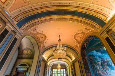 Villa Carlotta 'nın iç mekanları, Como Gölü, Tremezzo, İtalya