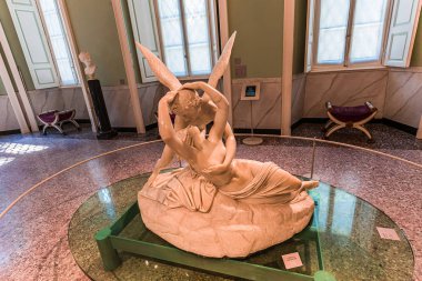 Villa Carlotta 'nın iç mekanları, Como Gölü, Tremezzo, İtalya