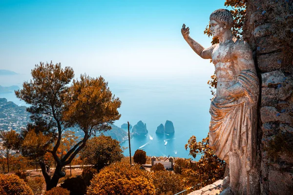 View of Capri island from Monte Solaro, in Anacapri — Stock Photo, Image