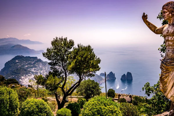 View of Capri island from Monte Solaro, in Anacapri — Stock Photo, Image