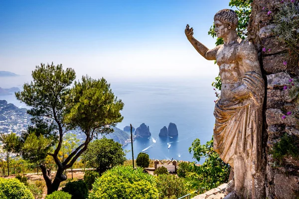 View of Capri island from Monte Solaro, in Anacapri — Stock Photo, Image