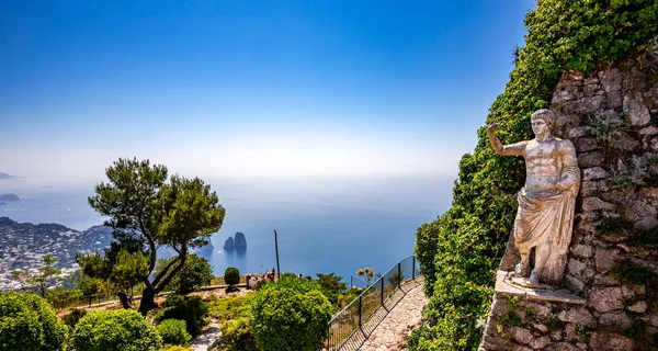 View of Capri island from Monte Solaro, in Anacapri — Stock Photo, Image