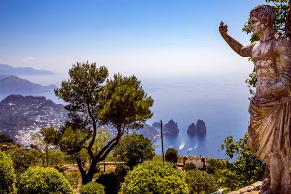 View of Capri island from Monte Solaro, in Anacapri — Stock Photo, Image