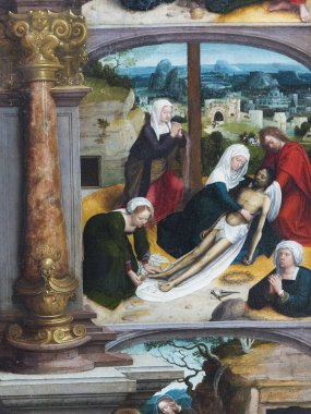 Bruges, Belçika 30 Temmuz 2014 Saint Salvator Katedrali'nin iç mekanları, resimleri ve detayları, 30 Temmuz 2014, Bruges, Belçika