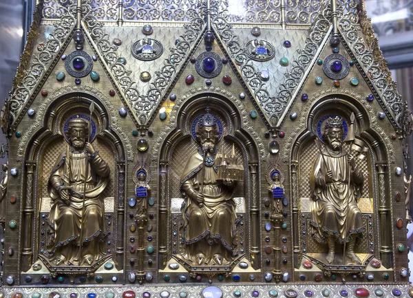 Interiores da Catedral de Saint Salvator, Bruges, Bélgica — Fotografia de Stock