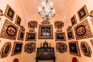 palazzo Borromeo iç mekanları, maggiore gölü, Stresa, İtalya