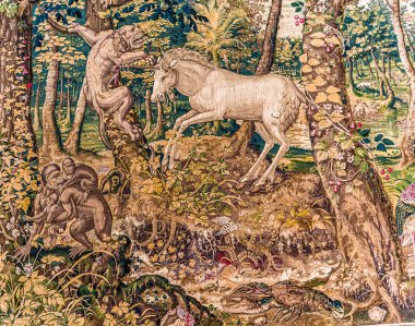 Palazzo Borromeo duvar halısı, Maggiore Gölü, Stresa, İtalya