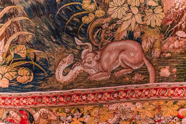 Palazzo Borromeo duvar halısı, Maggiore Gölü, Stresa, İtalya