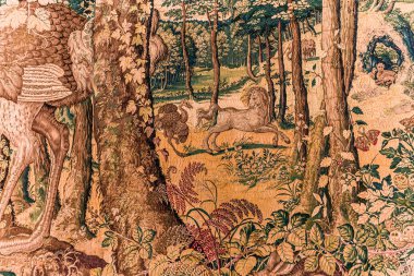 Palazzo Borromeo duvar halısı, Maggiore Gölü, Stresa, İtalya