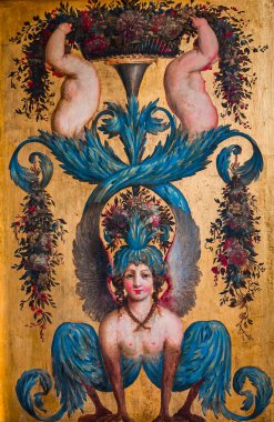 Hotel de Lauzun 'un iç dekorasyonları, Paris, Fransa