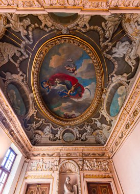 Hotel de Lauzun 'un iç dekorasyonları, Paris, Fransa