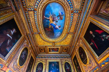 Hotel de Lauzun 'un iç dekorasyonları, Paris, Fransa