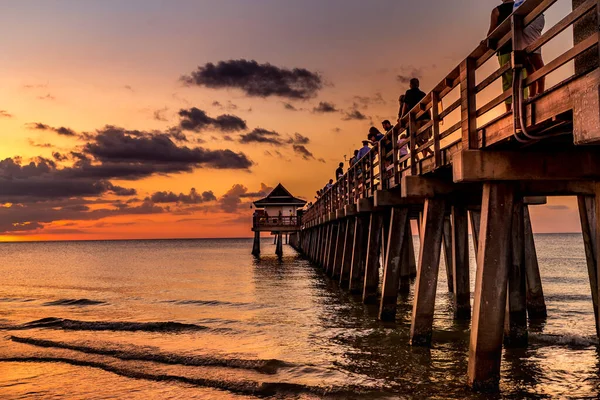 2017 Naples United States November 2017 Pier Jetty Sunset November — 스톡 사진