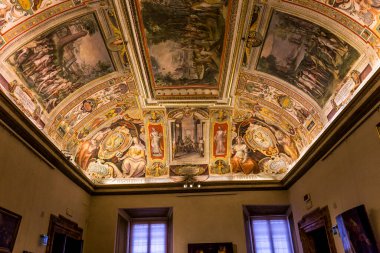 ROME, ITALY, 13 Haziran 2015: Palazzo Barberini 'nin iç mimari detayları, 13 Haziran 2015, Roma, İtalya