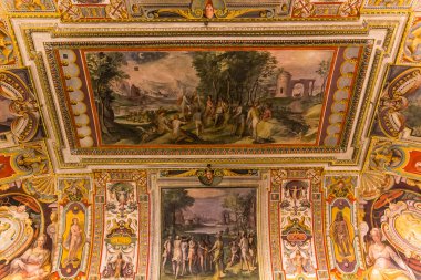 ROME, ITALY, 13 Haziran 2015: Palazzo Barberini 'nin iç mimari detayları, 13 Haziran 2015, Roma, İtalya