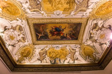 ROME, ITALY, 13 Haziran 2015: Palazzo Barberini 'nin iç mimari detayları, 13 Haziran 2015, Roma, İtalya