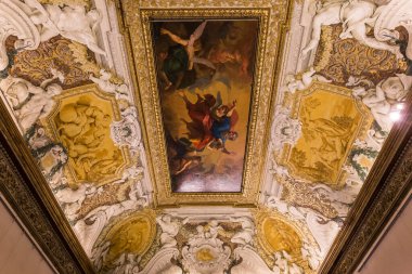 ROME, ITALY, 13 Haziran 2015: Palazzo Barberini 'nin iç mimari detayları, 13 Haziran 2015, Roma, İtalya