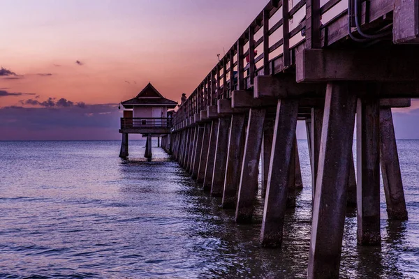 Naples Vereinigte Staaten November 2017 Anlegestelle Bei Sonnenuntergang November 2017 — Stockfoto