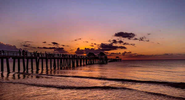 Naples Vereinigte Staaten November 2017 Anlegestelle Bei Sonnenuntergang November 2017 — Stockfoto