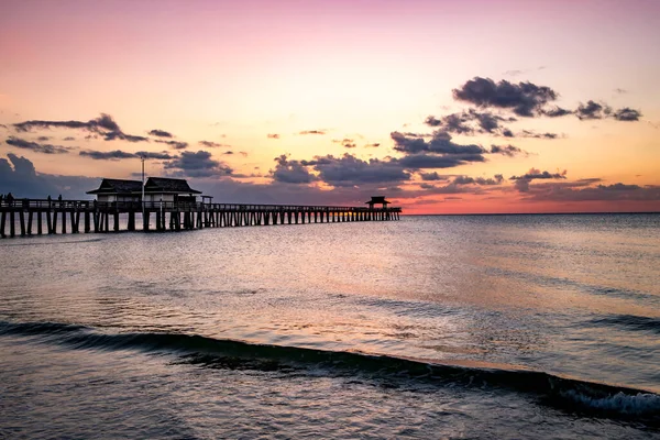 Naples Vereinigte Staaten November 2017 Anlegestelle Bei Sonnenuntergang November 2017 — Stockfoto