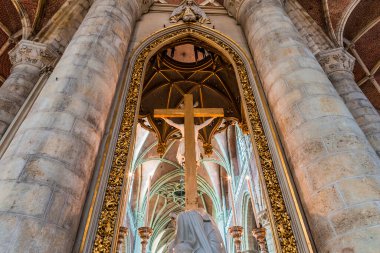 GHENT, BELGIUM 31 HAZİRAN 2014 Gent, Belçika 'daki Saint Michael Katedrali' nin resimleri ve detayları.