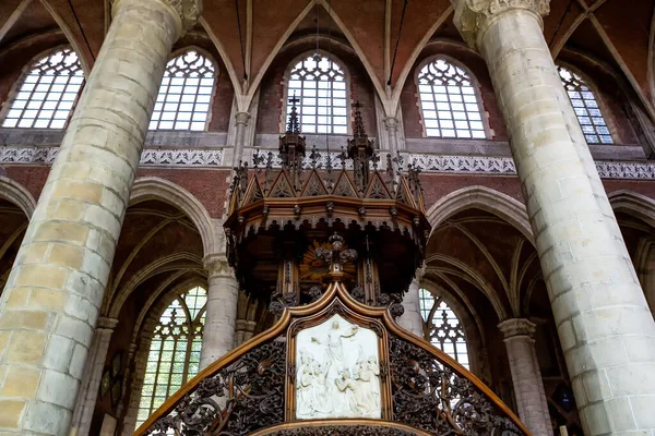 Ghent Belgia Lipca 2014 Wnętrza Obrazy Szczegóły Katedry Michała Lipca — Zdjęcie stockowe