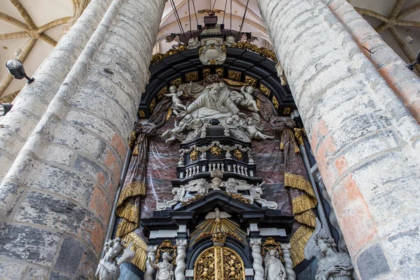 Ghent Belgium July 2014 Interiors Paintings Details Saint Nicholas Church — Stock Photo, Image