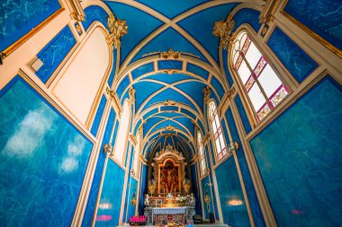 SORRENTO, ITALY, 12 Mayıs 2014: Napoli katedrali Duomo 'nun iç kısımları ve detayları, Saint Januarius, camapnia, İtalya, 12 Mayıs 2014, Sorrento, İtalya