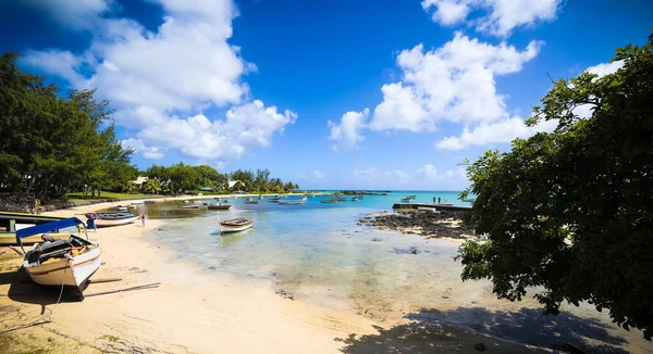 Costa Barcos Cap Malheureux Isla Mauricio — Foto de Stock