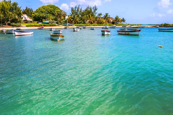 Costa Barcos Cap Malheureux Isla Mauricio — Foto de Stock