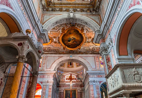Sorrento Italie Mai 2014 Intérieurs Détails Dôme Cathédrale Naples Construite — Photo