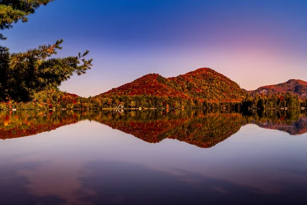 Vista Del Lac Superieur Laurentides Mont Tremblant Quebec Canadá — Foto de Stock