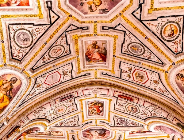 Naples Italy May 2014 Interiører Detaljer Vasari Kapellet Sant Anna – stockfoto