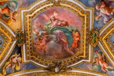 NAPLES, İtalya 16 Mayıs 2014: San Paolo Maggiore Kilisesi 'nin İç İşleri, Tablolar ve Detayları, 16 Mayıs 2014, Napoli, İtalya