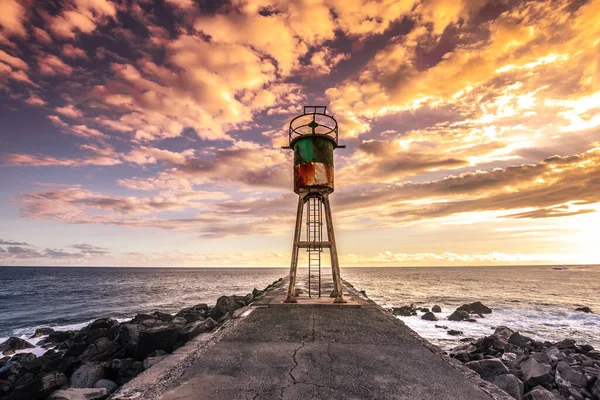 Jetty Lighthouse Saint Pierre Reunion Island Indian Ocean April 2016 — Stock Photo, Image