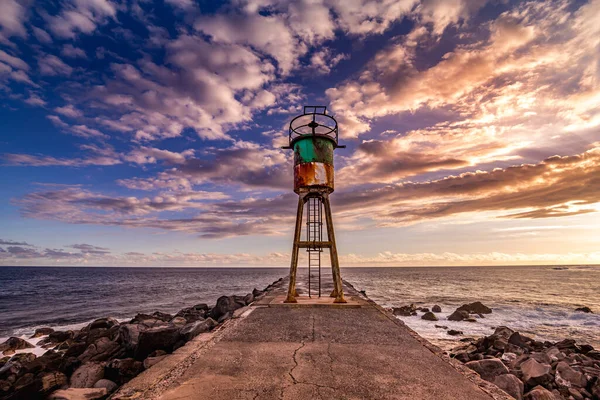 Molo Faro Saint Pierre Isola Reunion Oceano Indiano Aprile 2016 — Foto Stock